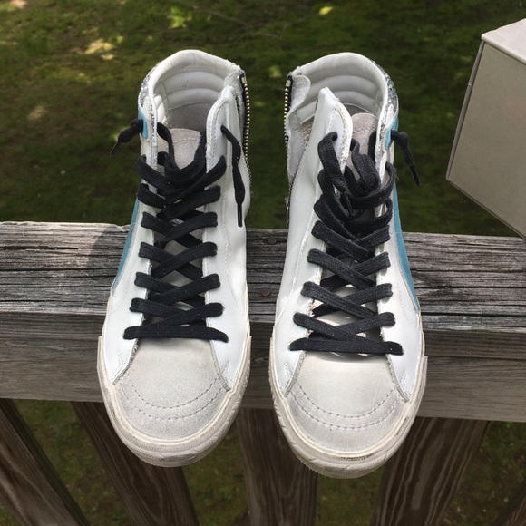 Golden Goose Slide Sneaker White/Glitter/Pink NIB - Picture 7 of 10